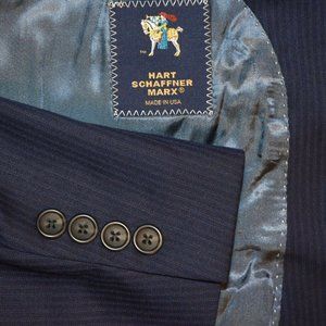 NWT $695 48R Hart Schaffner Marx Navy Blue SUIT